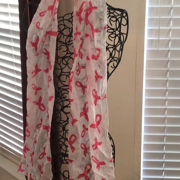🎀NWT Ribbon Scarf Breast Cancer Awareness 🎀 - Picture 2 of 5